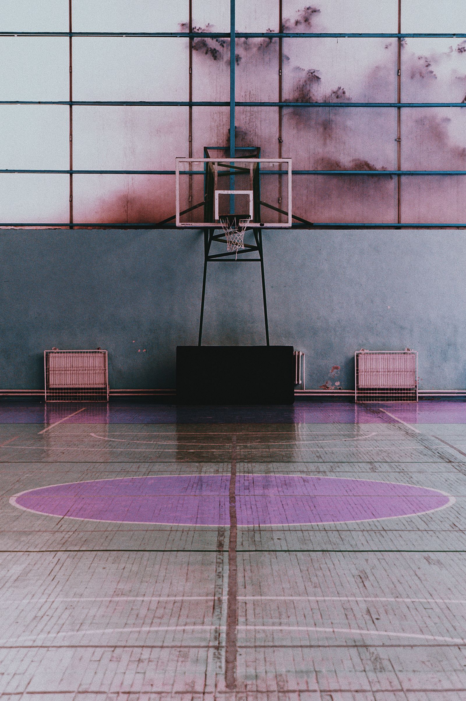 An indoor sports hall court.